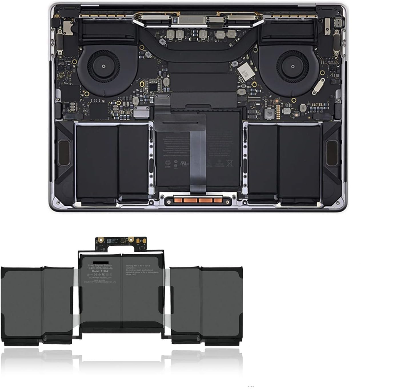 Laptopking Replacement battery for A1989 A1964 Battery for MacBook Pro 13" A1989 (Mid 2018 2019) A2251(2020 Release) Touch Bar EMC 3214 EMC 3358 EMC 3348 MR9Q2LL/A MR9R2LL/A MR9T2LL/A MR9U2LL/A MR9V2LL/A MV962LL/A MV9A2LL/A