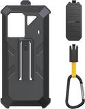 Ulefone Power Armor 18T/18/19/19T Multifunctional Protective Case Original TPU Black Case Power Armor 18T/18/19/19T with Back Clip Carabiner