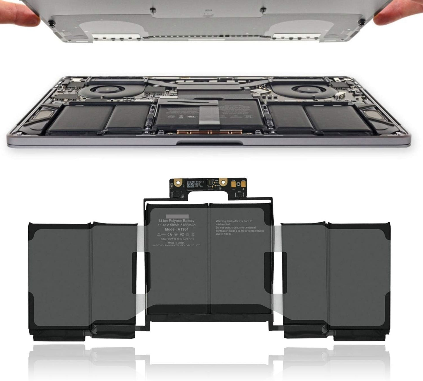 Laptopking Replacement battery for A1989 A1964 Battery for MacBook Pro 13" A1989 (Mid 2018 2019) A2251(2020 Release) Touch Bar EMC 3214 EMC 3358 EMC 3348 MR9Q2LL/A MR9R2LL/A MR9T2LL/A MR9U2LL/A MR9V2LL/A MV962LL/A MV9A2LL/A