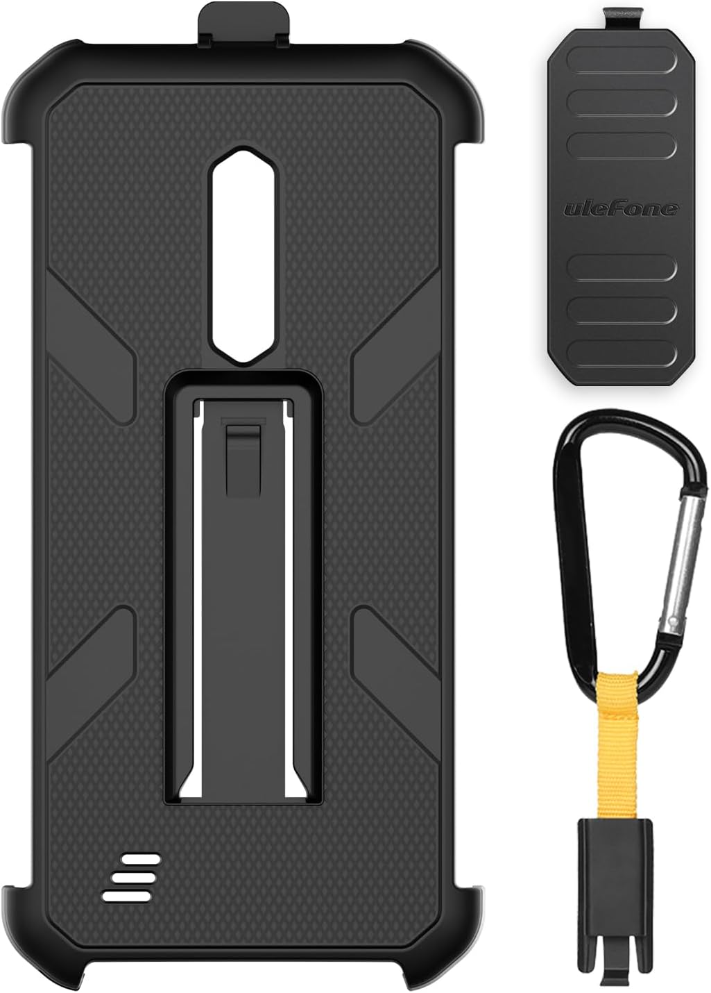 Ulefone Armor X12/Pro Multifunctional Protective Case Original TPU Black Case Armor X12/Pro with Back Clip Carabiner