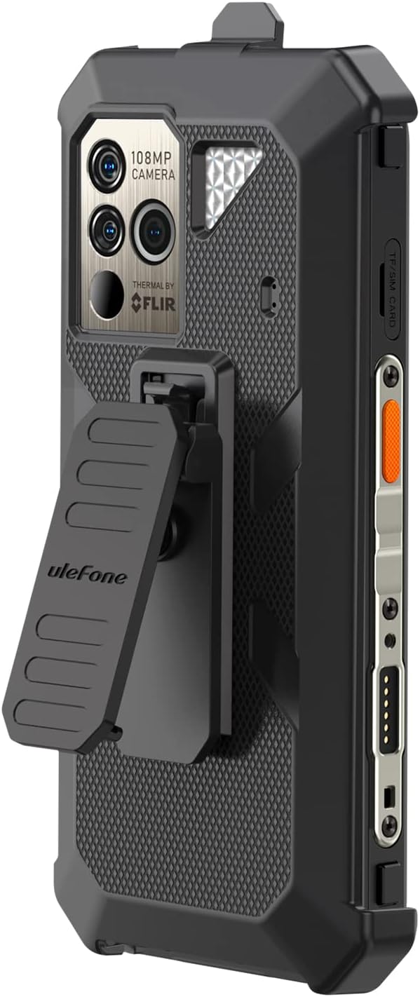 Ulefone Power Armor 18T/18/19/19T Multifunctional Protective Case Original TPU Black Case Power Armor 18T/18/19/19T with Back Clip Carabiner