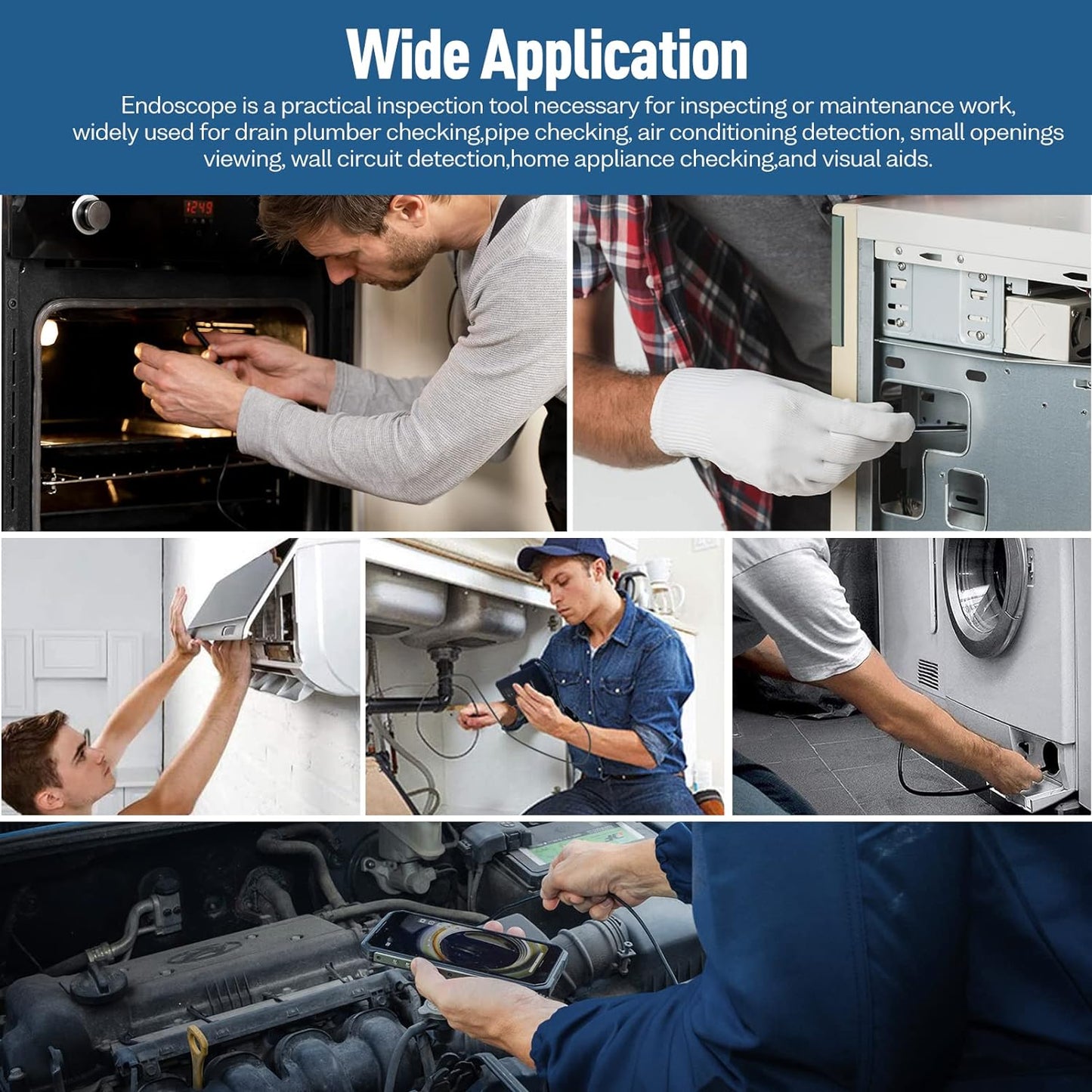 Ulefone uSmart E02 Dual Camera Endoscope 3.0 for Armor Pad 2, Armor 24, Armor 21, Armor 19/19T, Armor 18/18T, Armor 16 Pro, Armor 13, Armor 9/9E, IP67 Waterproof, 7 LED Lights, 2m semi-Rigid Cable sale