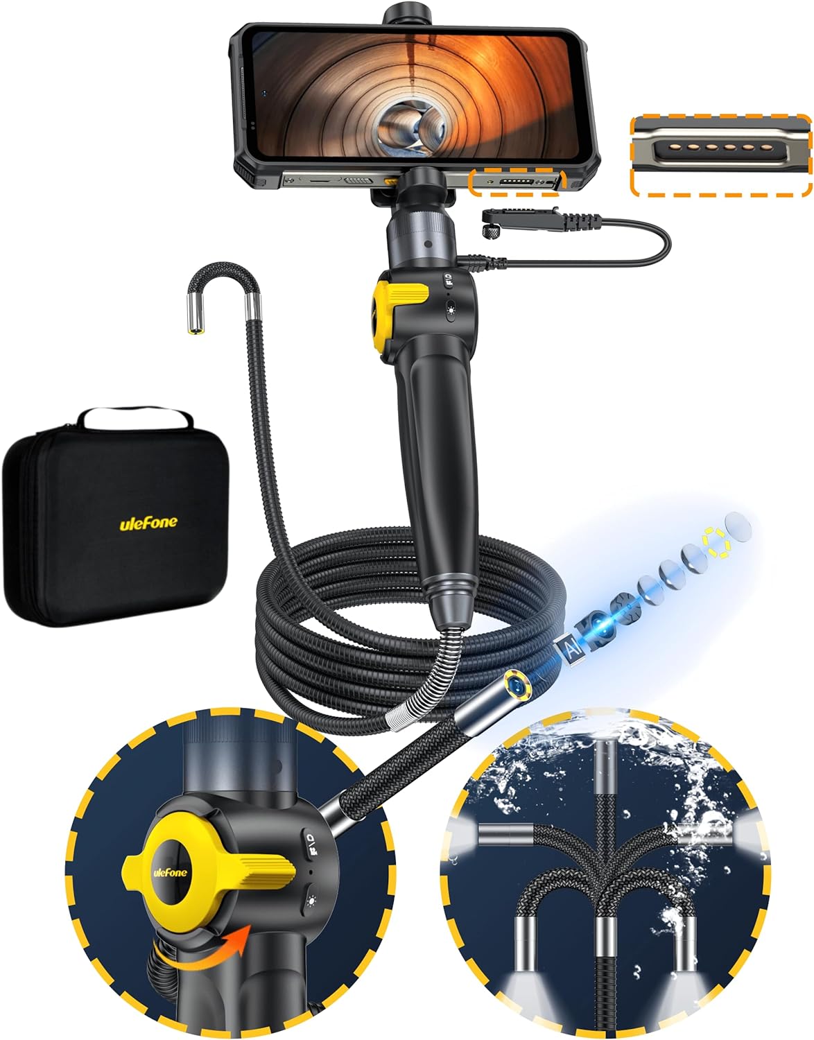 Ulefone uSmart E03 Ulefone Endoscope for Armor 24, Armor 21, Armor 19T, Armor 19, Armror 18T, Armor 18, Armor 16 Pro, Power Armor 13, Armor 9, Armor 9E Armor Pad, Ulefone Smartphone sale