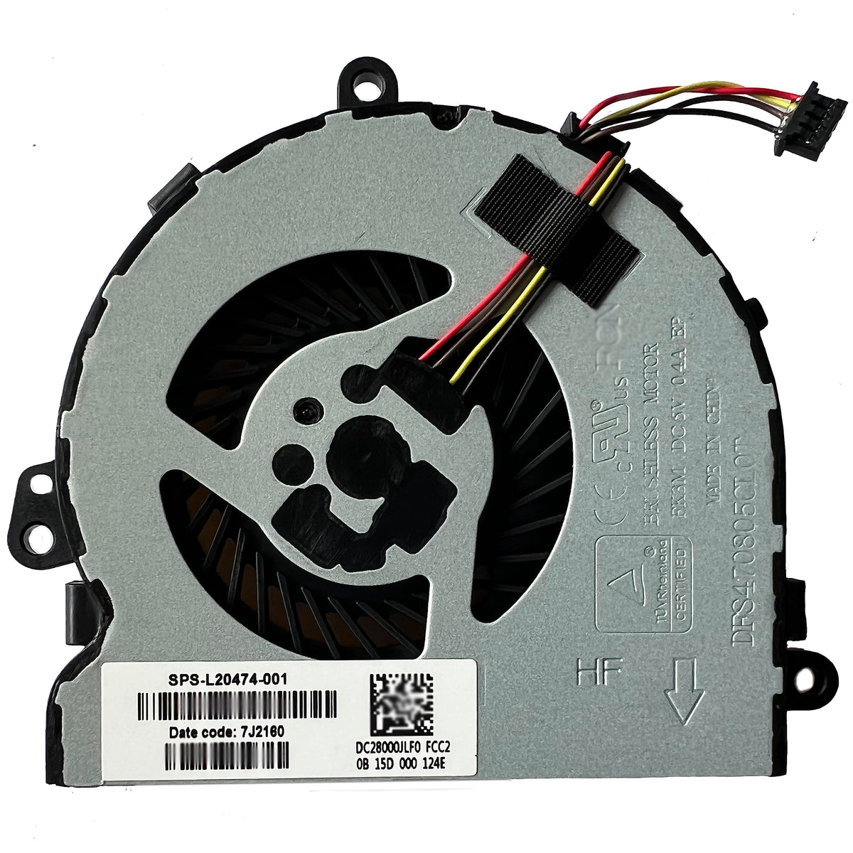 CPU Cooling Fan for HP 15-DB 15-DA 15-DR L20474-001 DC28000JLF0