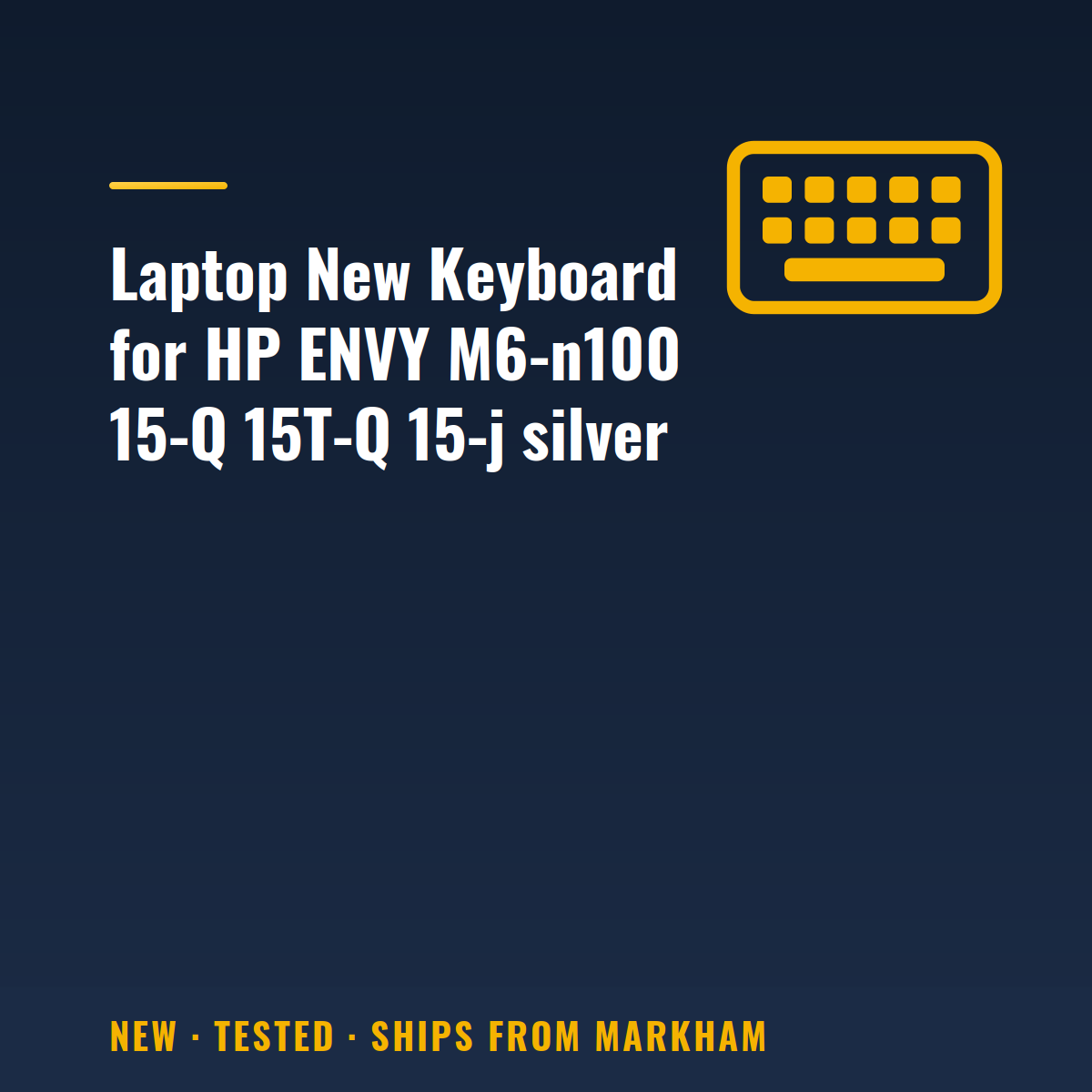 Laptop New Keyboard for HP ENVY M6-n100 15-Q 15T-Q 15-j silver FRAME(Backlit)US
