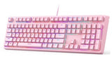 AUKEY KMG15 Mechanical Keyboard pink sale