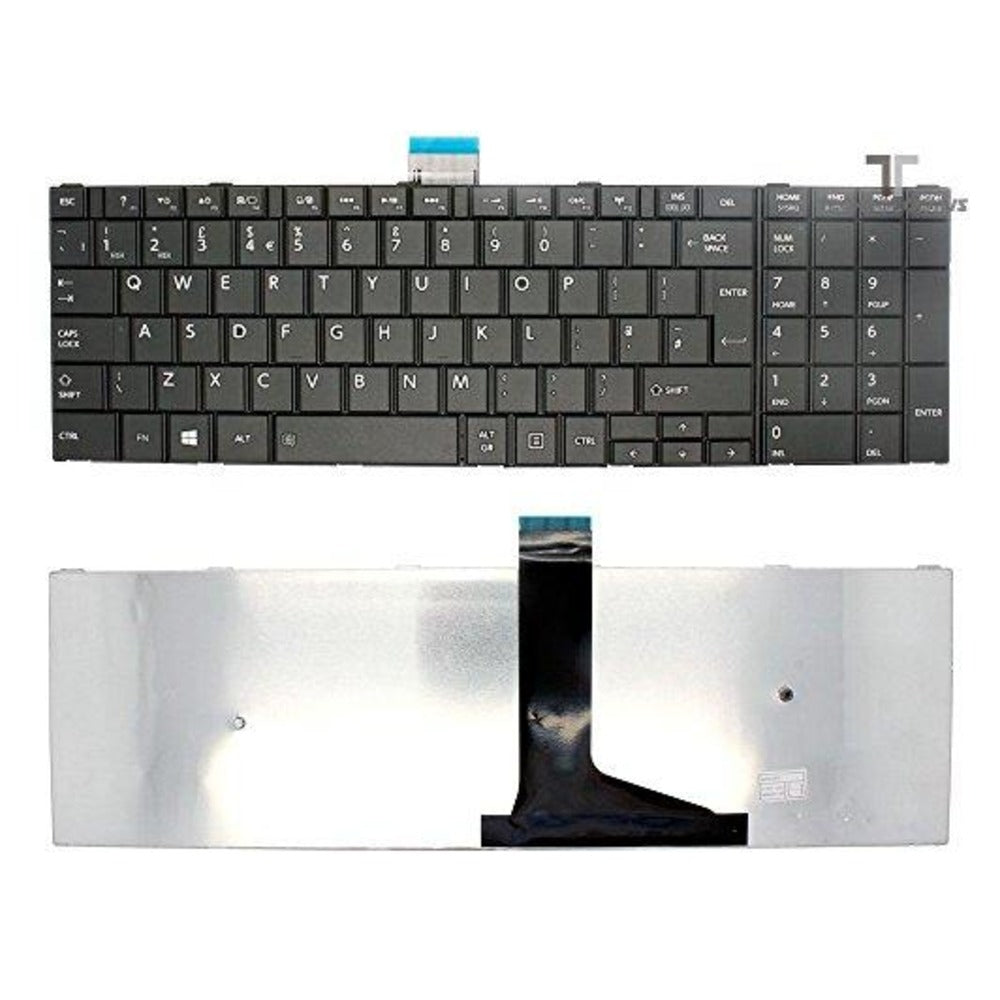 Replacement Keyboard for Toshiba Satellite C50 C50-a C50D C50d-a C50dt-A C50t-a C55 C55D C55T C55DT C70 C70D Black with Frame US Layout by Laptopking