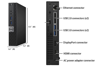 Dell OptiPlex 3040 Micro Business Desktop PC, Intel Quad Core i5-6500T up to 3.1GHz, 8G DDR3L, 256G SSD, WiFi, BT 4.0, sale