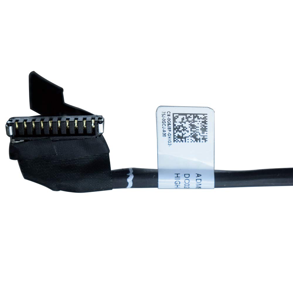 LaptopKing Replacement Power Connector Cable Compatible with Latitude E5570 Precision 3510 DC020027Q00 G6J8P 0G6J8P 14.7 CM