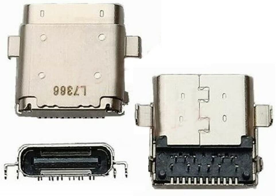 Laptopking Replacement DC Jack for DELL XPS12 XPS12D 9Q23 9Q33 Type C USB DC in Power Jack Charging Port Socket Connector