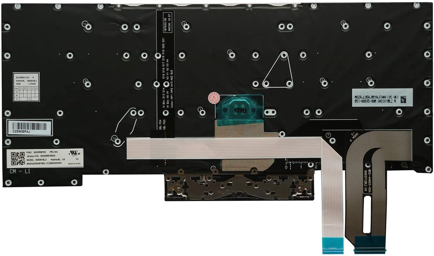 LaptopKing Replacement US Keyboard for Lenovo ThinkPad T490S T495S E490S T14S P1 X1 Extreme Gen1 Gen2 Laptop