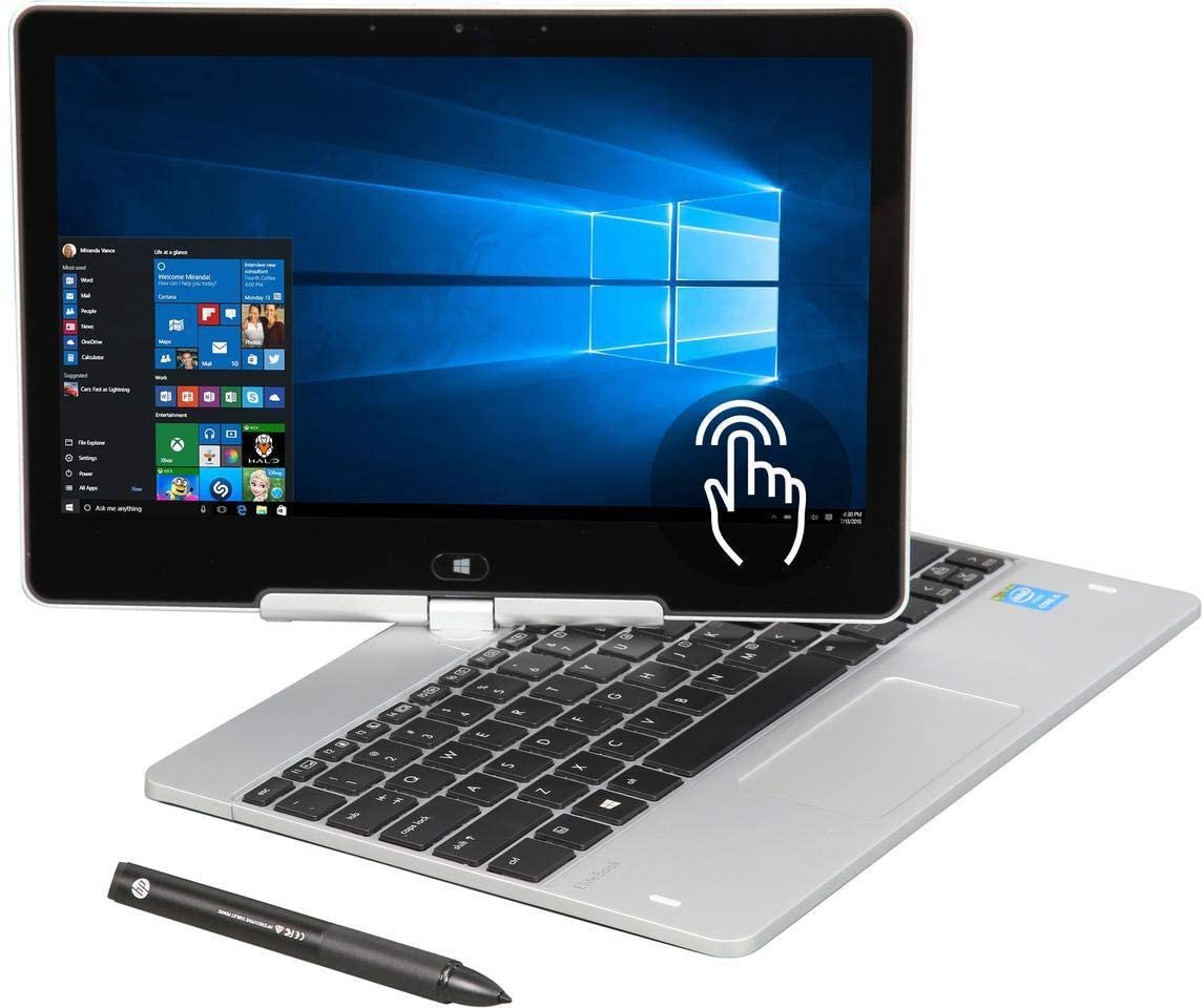 HP EliteBook Revolve 810 G3 11.6" HD Touchscreen Laptop Computer, Intel Core i5 5th Generation 8 GB 256 GB windows 10 Pro Refurbished