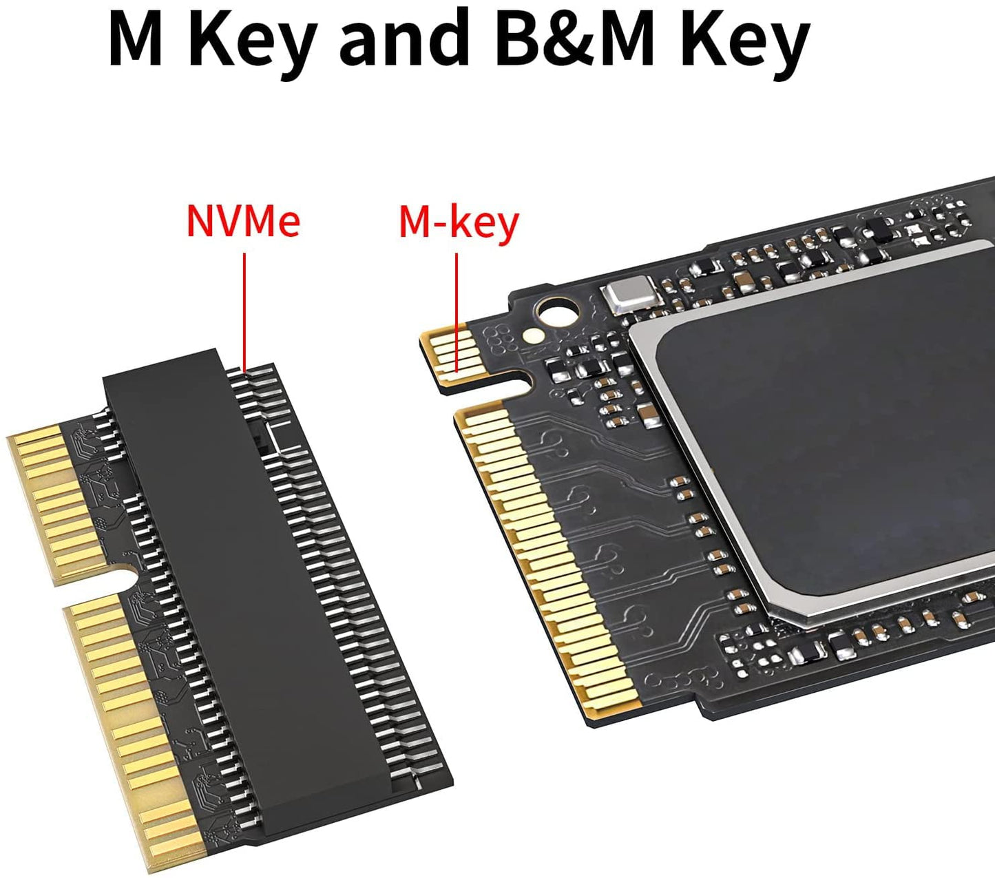 Laptopking M.2 NVME SSD Convert Adapter, 12+16pin M.2 NGFF M-Key SSD Convert Card for MacBook Air Pro Retina Mid 2013 2014 2015 2016 2017, NVME AHCI SSD Upgraded Kit for A1465 A1466 A1398 A1502