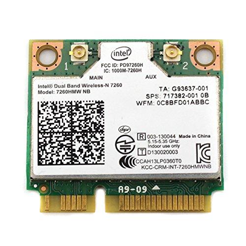 Intel Dual Band Wireless-N 7260 Network Adapter 7260HMW Bluetooth 4.0 Half Mini PCI-E Card - Laptop King