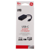 GE USB-C to HDMI 2.0 Adapter, Black, 6INCH - Laptop King