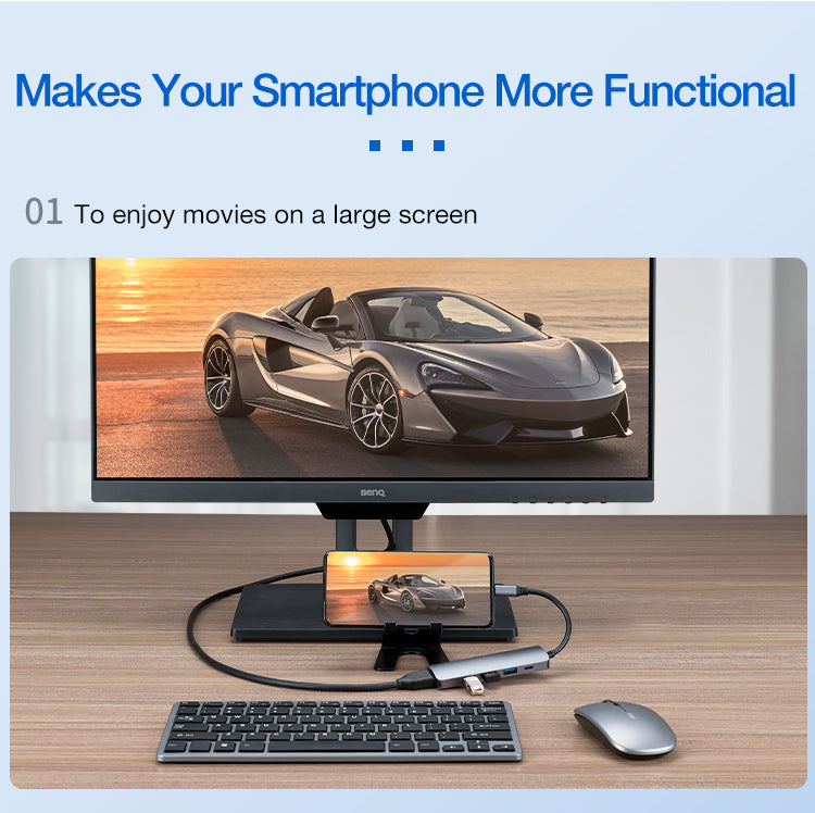 New Arrival 5-in-1 USB C Hub with 4K 30Hz HDMI USB 3.0 2 USB 2.0 and PD 100W Ports Type C Hub SALE