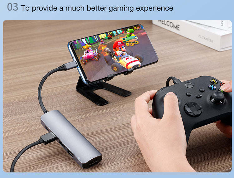 New Arrival 5-in-1 USB C Hub with 4K 30Hz HDMI USB 3.0 2 USB 2.0 and PD 100W Ports Type C Hub SALE