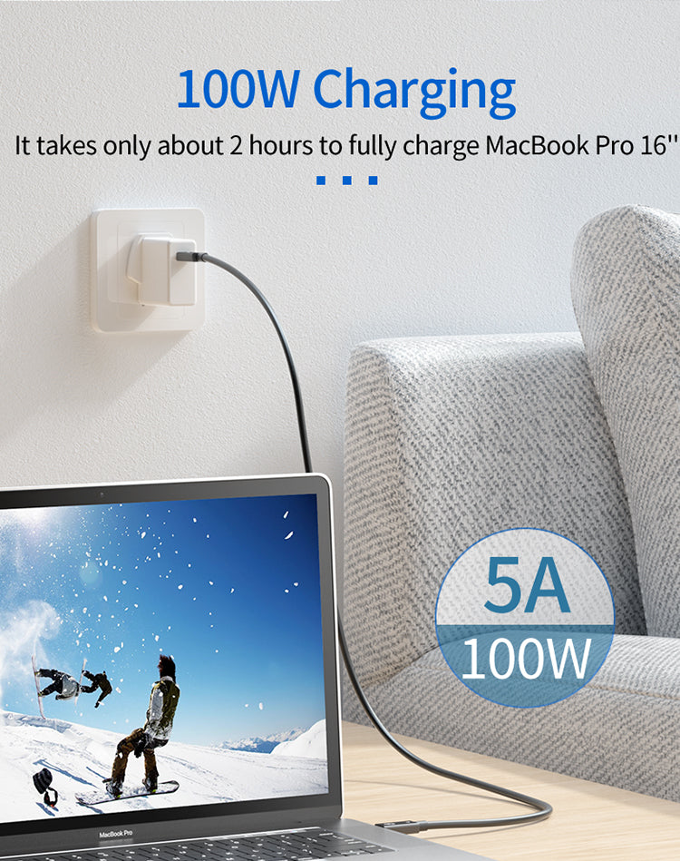 Thunderbolt 4 Cable 1.2M ,4feet Supports 8K Display 40Gbps Data Transfer 100W Charging USB C to USB C Cable sales