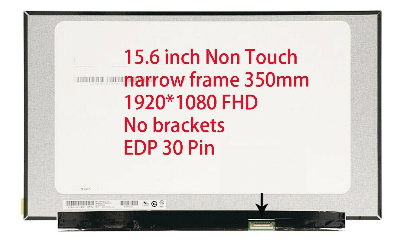 15.6" IPS FHD LCD Screen Compatible N156HCE-EN2 NV156FHM-N4C NV156FHM-N35 350mm
