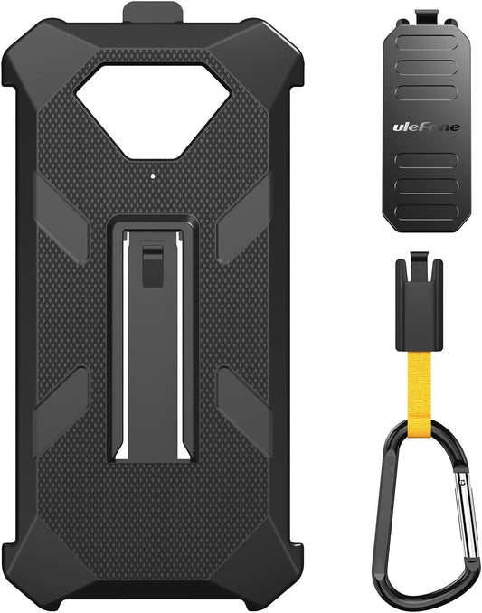 Ulefone Armor X13 Multifunctional Protective Case Original TPU Black Case Armor X13 with Back Clip Carabiner