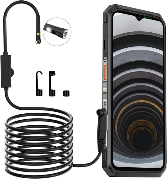 Ulefone uSmart E02 Dual Camera Endoscope 3.0 for Armor Pad 2, Armor 24, Armor 21, Armor 19/19T, Armor 18/18T, Armor 16 Pro, Armor 13, Armor 9/9E, IP67 Waterproof, 7 LED Lights, 2m semi-Rigid Cable sale