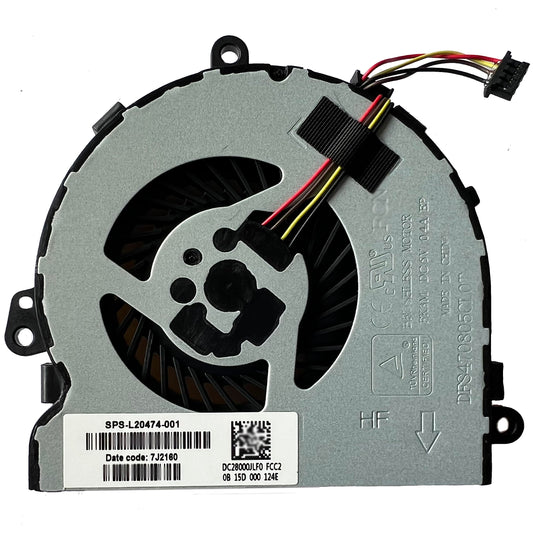 CPU Cooling Fan for HP 15-DB 15-DA 15-DR L20474-001 DC28000JLF0