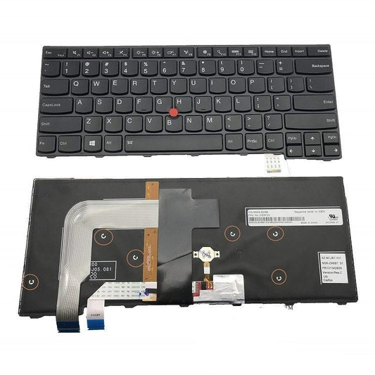 Backlit Keyboard for Lenovo Thinkpad T470S S2 2nd 13 2nd 01EN887 Series Laptop Black US Layout Silver Frame
