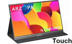 ARZOPA Portable Monitor, 15.6'' FHD 1080P Portable Touch