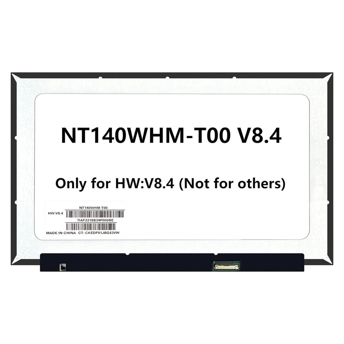 LCD Screen Replacement for NT140WHM-T00 V8.4 LCD OnCell-Touch Screen Replacement HD 1366X768 LED 14.0" WideScreen Display (Only for V8.4, Not for Others)