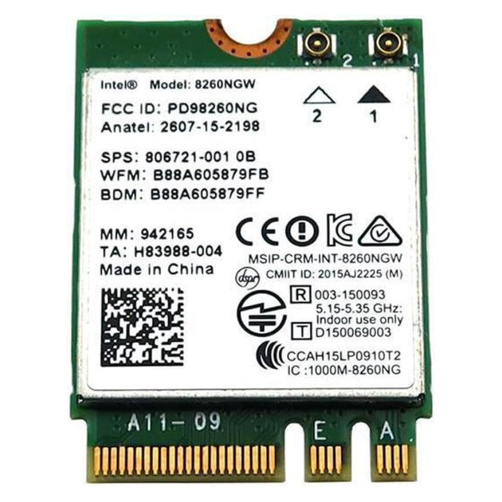 Intel Wireless-AC 8260 NGFF Dual Band 802.11ac 867Mbps + Bluetooth 4.2 WiFi Card