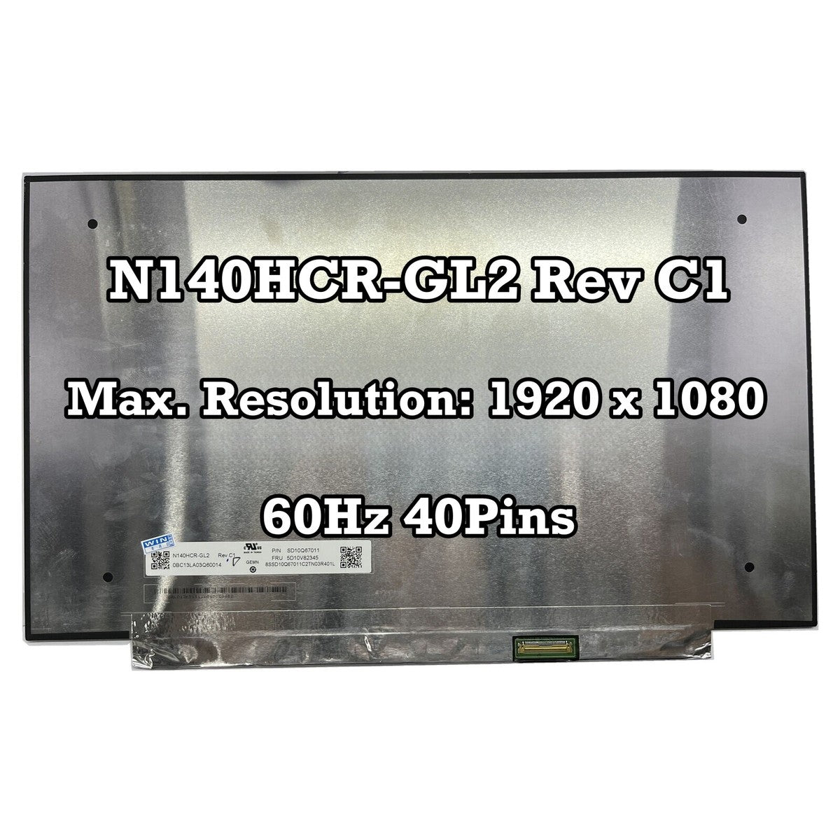 N140HCR-GL2 14.0" FHD 40 Pin Touch LCD