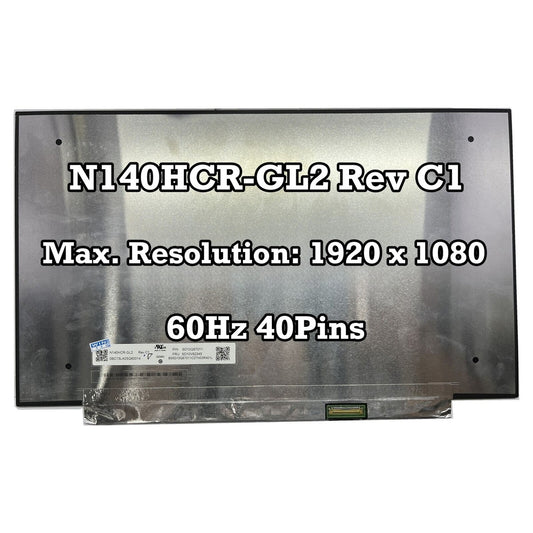N140HCR-GL2 14.0" FHD 40 Pin Touch LCD