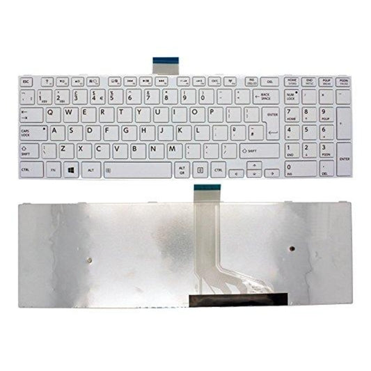 New Replacement Keyboard for Toshiba Satellite Portege Tecra - All Models Available 90-day Warranty (Satellite S50 S50D S50-A S50D-A S50t M50 S75, White with Frame) US Layout