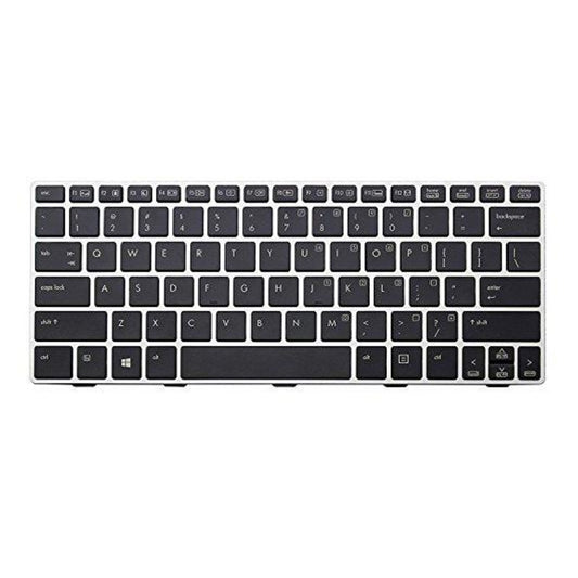 Replacement Keyboard for HP/Compaq Pavilion HP EliteBook HP Envy - All Models Available - 90-day Warranty LaptopKing Keyboard (Elitebook Revolve 810 G1 G2, Black, Silver Frame) US Layout