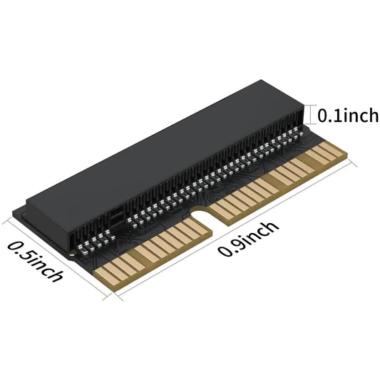 M.2 NVME SSD Convert Adapter, 12+16pin M.2 NGFF M-Key SSD Convert Card for MacBook Air Pro Retina Mid 2013 2014 2015 2016 2017, NVME AHCI SSD Upgraded Kit for A1465 A1466 A1398 A1502 — LK-APL-APL-0044