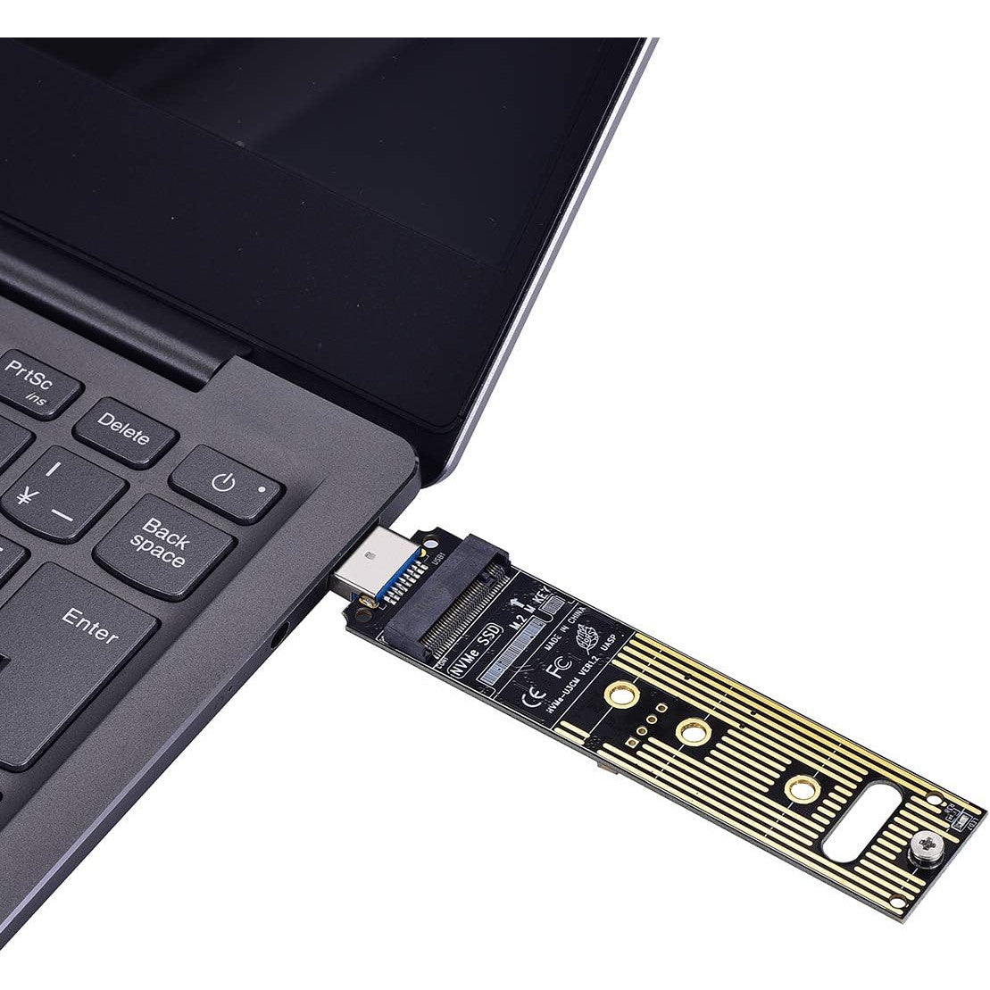 M.2 NVME USB 3.1 Adapter, M-Key M.2 NGFF NVME to USB Card Reader USB 3.1 Gen 2 Bridge Chip with 10 Gbps High Performance NVME Adapter Card Reader — LK-PRT-LK-0032