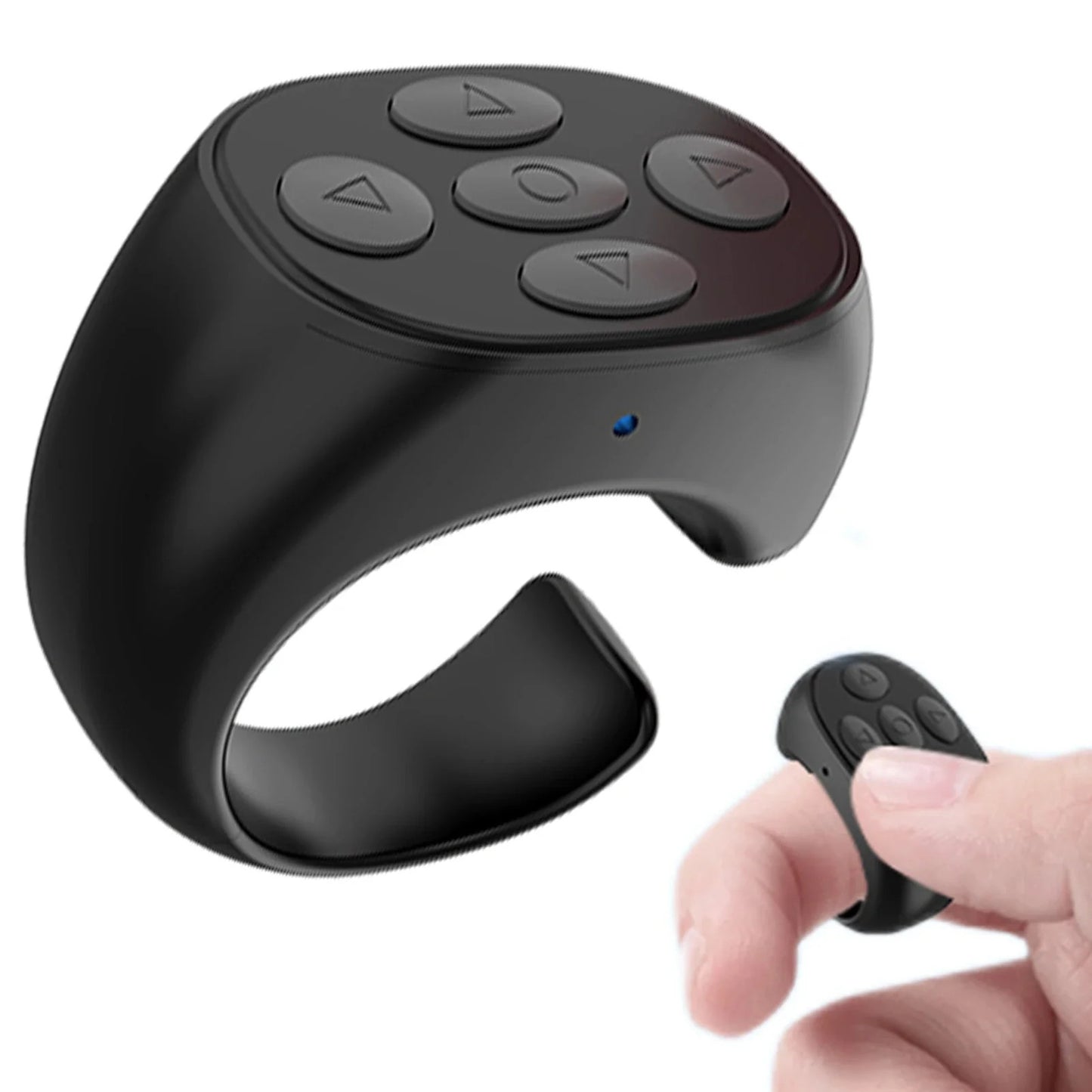 Remote Control Ring, BT 5.3 Remote Page Turner Support Android and iOS, Remote Controller Page Turner Rechargeable with Ring Design without Charging box — LK-ELC-LK-0001
