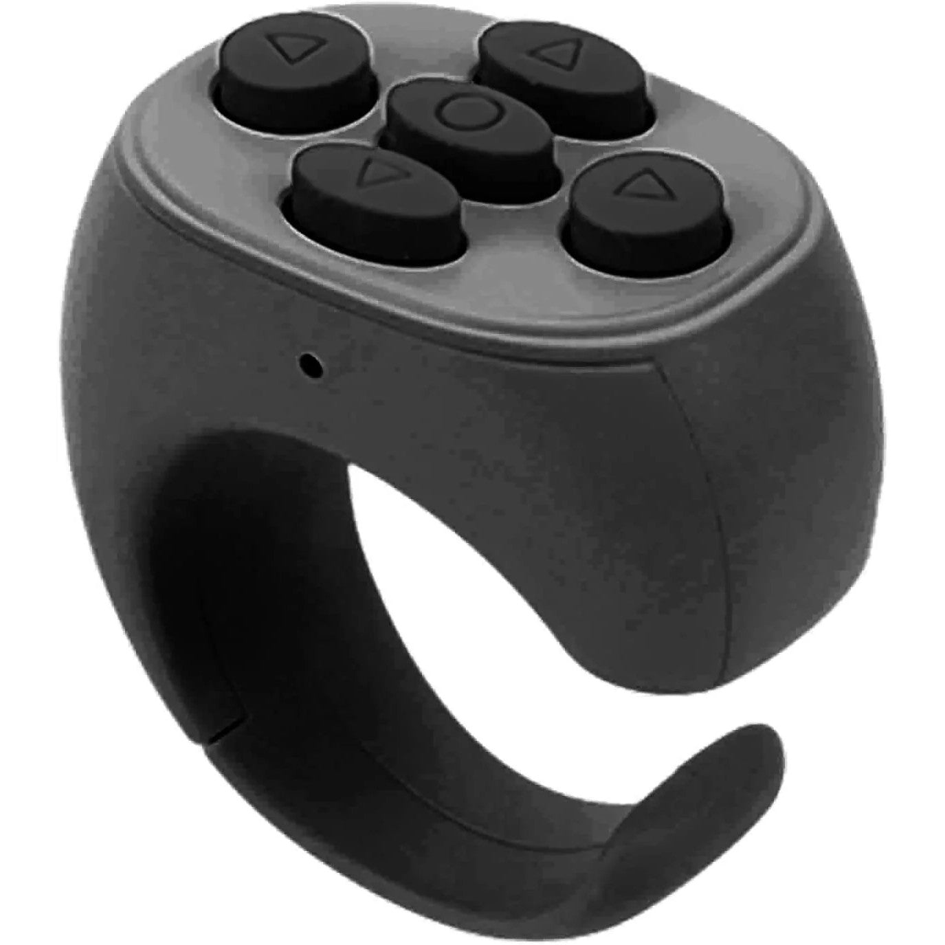 Bluetooth Remote Control Page Turner, TikTok App Button Scrolling Ring Clicker, 10M Wireless Camera Remote Shutter for Video, Selfie Recording (Black) with Charging Case — LK-LAP-LK-0002