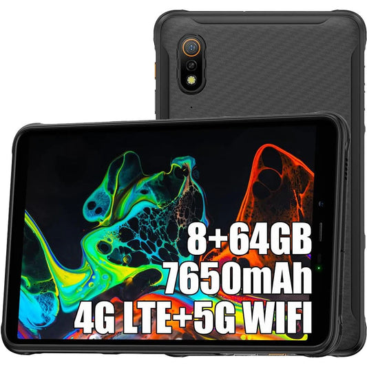 Ulefone Armor PAD Rugged Tablet Android 12, 8 Inch Waterproof-Tablet, Octa Core 4GB+64GB 256GB Expandable, 7650mAh Battery Industrial Tablet PC, 13MP+5MP, IP68&IP69K Tablets, 2.4G/5G WiFi, OTG, GPS/NFC — LK-PHN-GEN-0004