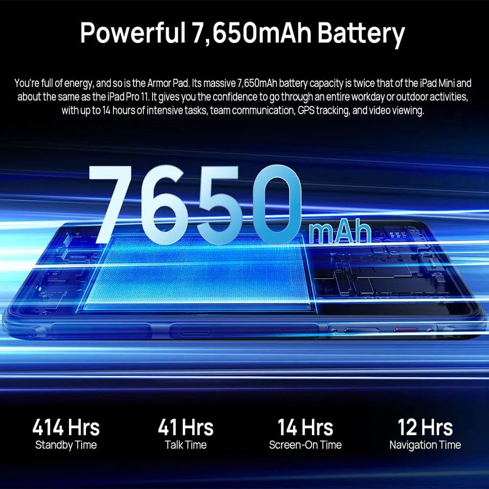 Ulefone Armor PAD Rugged Tablet Android 12, 8 Inch Waterproof-Tablet, Octa Core 4GB+64GB 256GB Expandable, 7650mAh Battery Industrial Tablet PC, 13MP+5MP, IP68&IP69K Tablets, 2.4G/5G WiFi, OTG, GPS/NFC — LK-PHN-GEN-0004