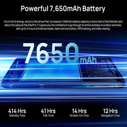 Ulefone Armor PAD Rugged Tablet Android 12, 8 Inch Waterproof-Tablet, Octa Core 4GB+64GB 256GB Expandable, 7650mAh Battery Industrial Tablet PC, 13MP+5MP, IP68&IP69K Tablets, 2.4G/5G WiFi, OTG, GPS/NFC — LK-PHN-GEN-0004