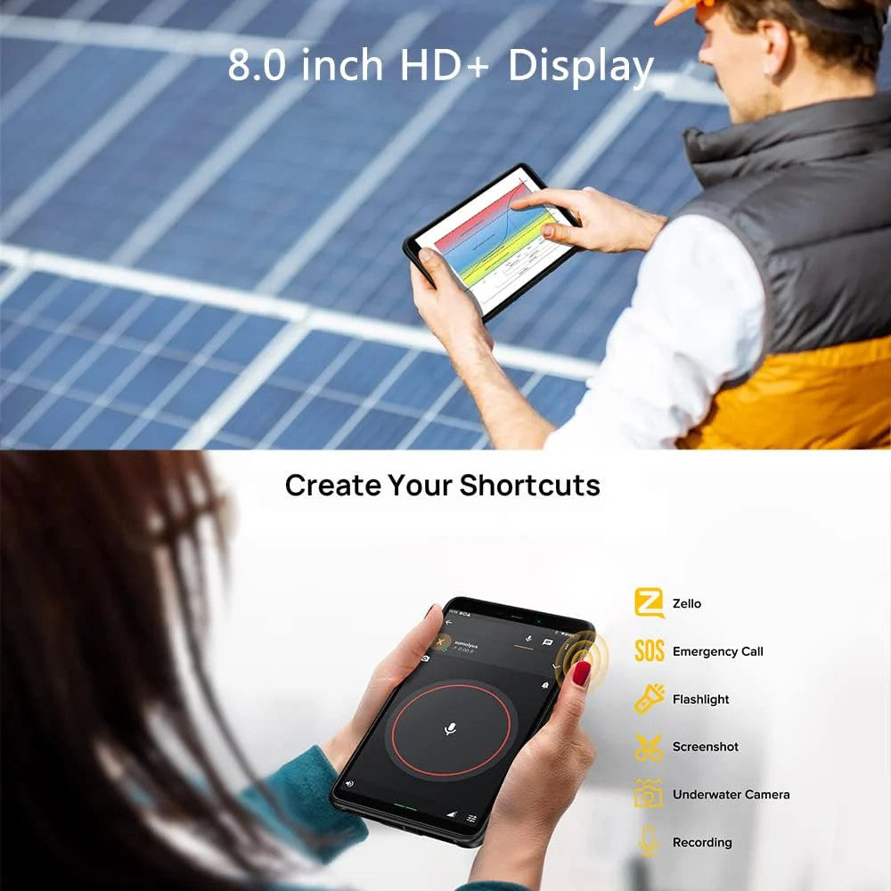Ulefone Armor PAD Rugged Tablet Android 12, 8 Inch Waterproof-Tablet, Octa Core 4GB+64GB 256GB Expandable, 7650mAh Battery Industrial Tablet PC, 13MP+5MP, IP68&IP69K Tablets, 2.4G/5G WiFi, OTG, GPS/NFC — LK-PHN-GEN-0004