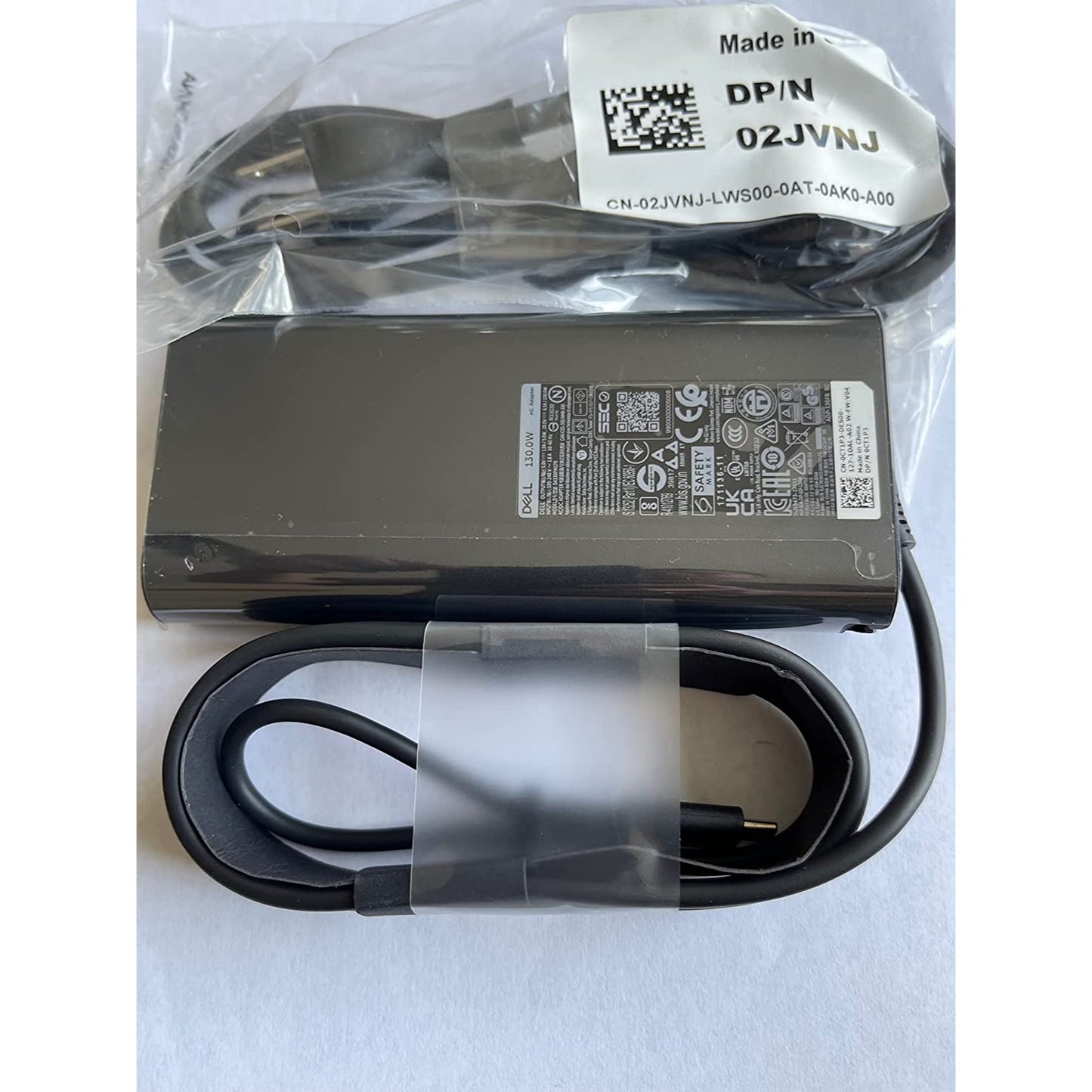 Dell 20V 6.5A 130W USB Type C 0K00F5 AC adapter for Dell XPS 2-in-1 4K Touch-Screen Laptop Model: XPS9575-7354BLK-PUS, Compatible with P/N: 0K00F5, K00F5 — LK-ADP-DEL-0021