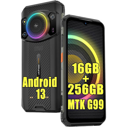 Ulefone Armor 21 Android 13 Rugged Smartphone Unlocked, MTK Helio G99 16GB+256GB Cell Phone, 3.5W Big Speaker, 64MP+24MP Night Vision Camera, 6.58"FHD+, 9600mAh, Dual SIM 4G Rugged Phone, NFC GPS OTG — LK-PHN-GEN-0007
