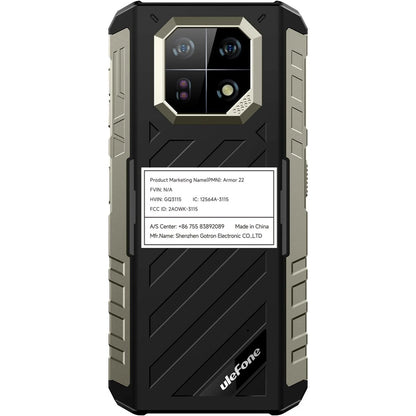 Ulefone Armor 22 (8+256GB) Rugged Smartphone, 64MP Night Vision Camera + 64MP Wide-Angle Camera, Android 13 Unlocked Cell Phone, 6.58 FHD+, 120Hz, 6600mAh, IR Blaster, NFC 4G LTE Mobile- All Black — LK-PHN-LK-0003
