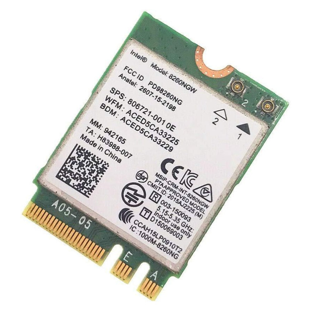 Intel Wireless-AC 8260 NGFF Dual Band 802.11ac 867Mbps + Bluetooth 4.2 WiFi Card