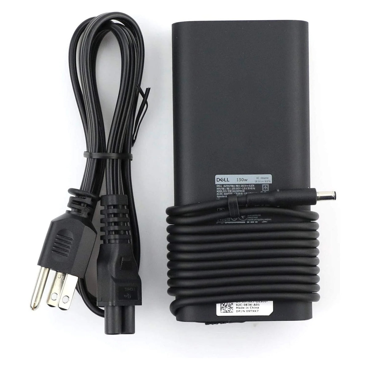 Dell 130W 19.5V 6.67A Tip 4.5mm XPS 15 9530 9550 9560 / Precision M3800 5510 5520 Laptop Charger 130W(watt) AC Power Adapter - RN7NW, DA130PM13Z (Refurbished)