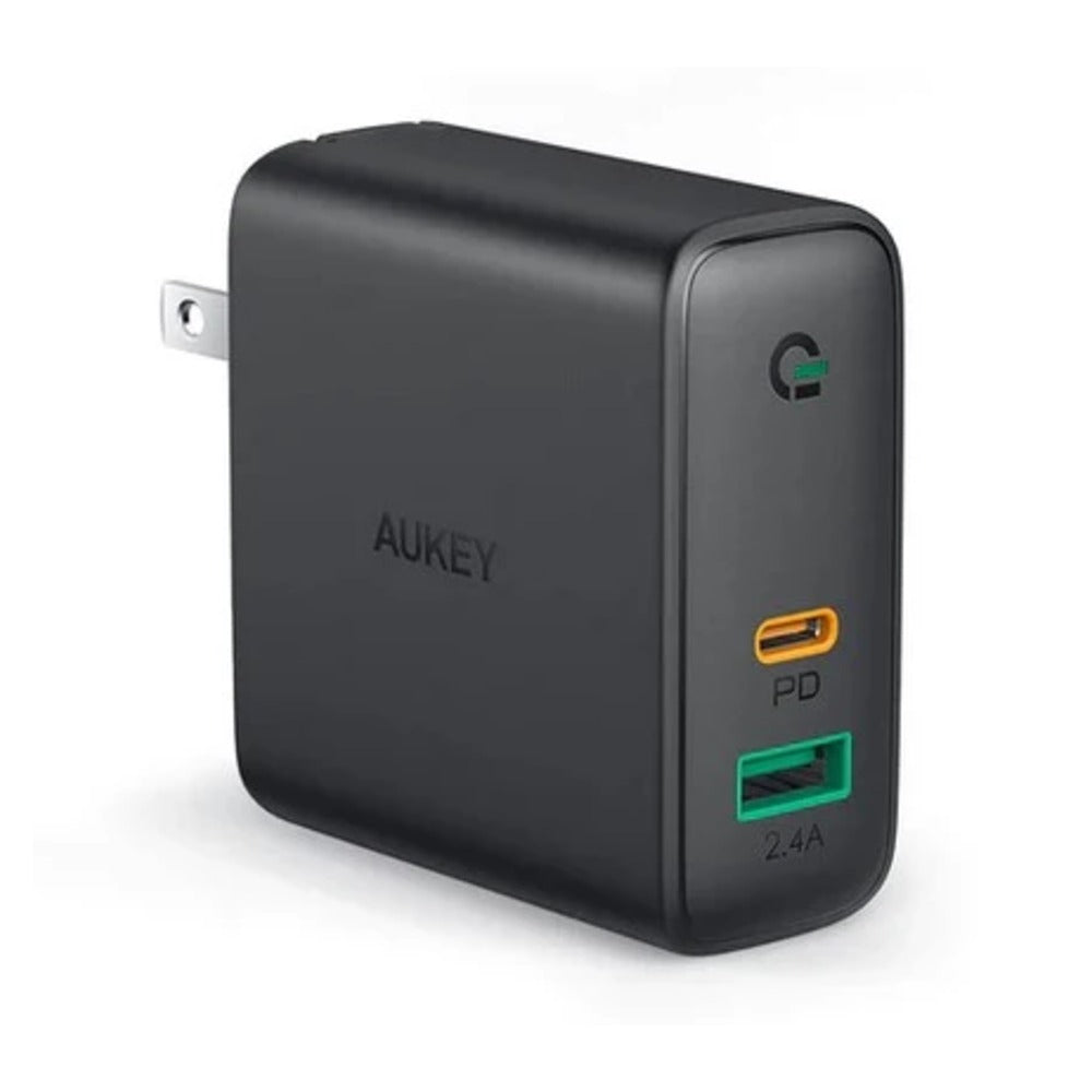 AUKEY PA-D3 Focus Mix 60W Type c charger for Dual-Port PD Charger with Dynamic Detect
