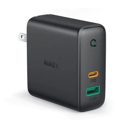 AUKEY PA-D3 Focus Mix 60W Type c charger for Dual-Port PD Charger with Dynamic Detect
