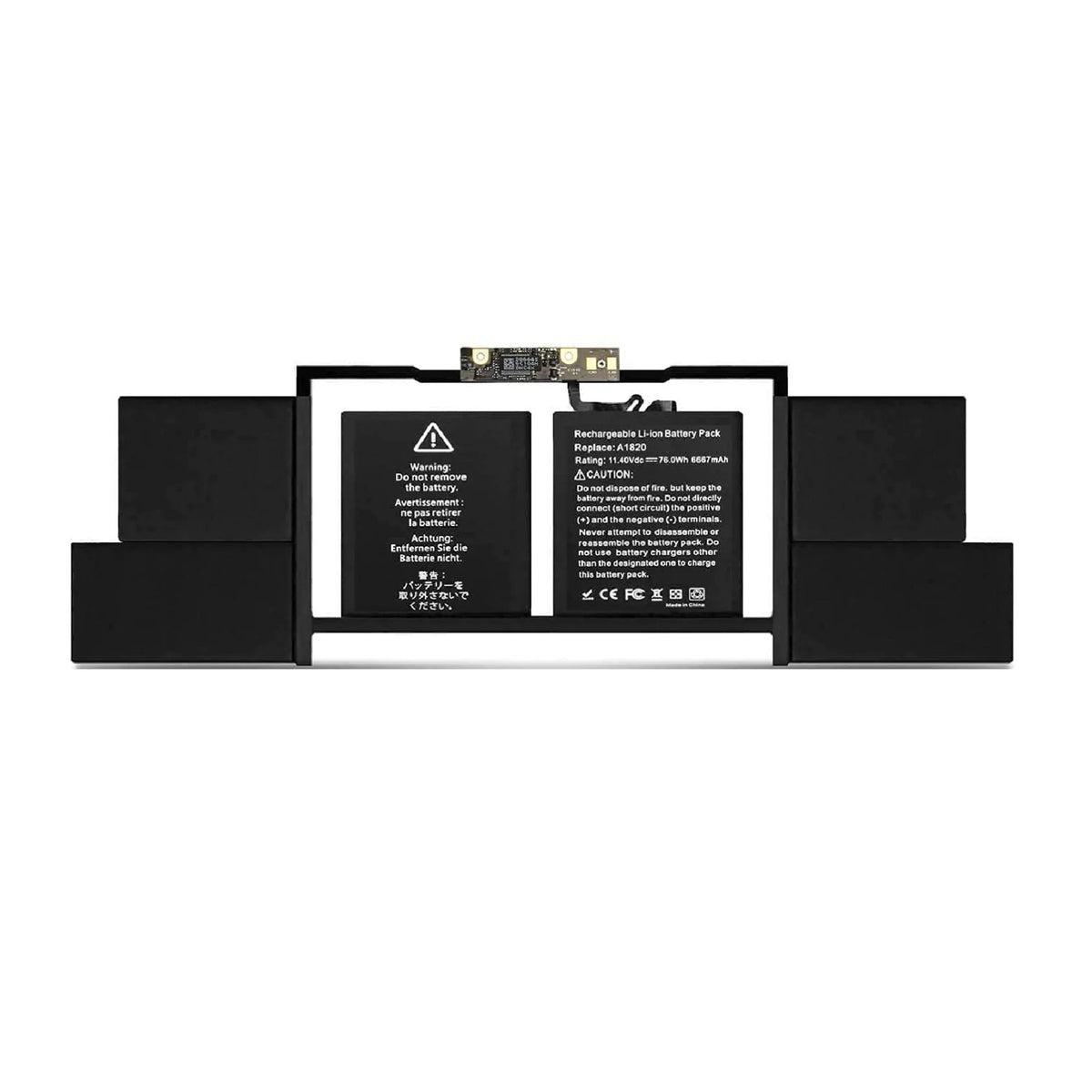 A1820 Laptop Battery for MacBook Pro 15 inch A1707 Late 2016 Mid 2017 EMC 3162 3072 Series MLH32LL/A MLH42LL/A MLW72LL/A MLW72HN/A MLW82LL/A MPTR2LL/A MPTW2LL/A 11.4V 76Wh